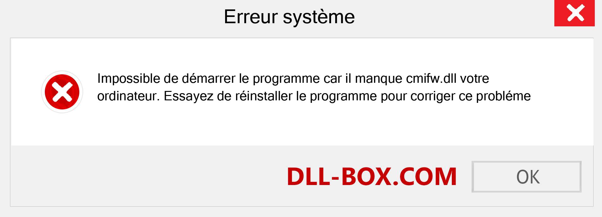 Le fichier cmifw.dll est manquant ?. Télécharger pour Windows 7, 8, 10 - Correction de l'erreur manquante cmifw dll sur Windows, photos, images